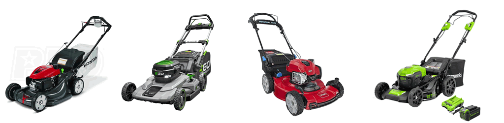 All different lawnmowers